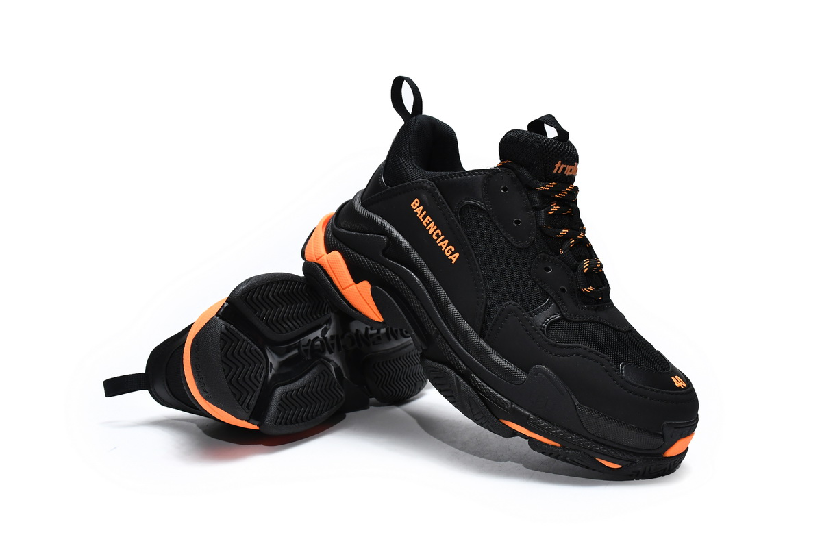 LJR Balenciaga Triple S Black Orange,536737 W2FA1 9188