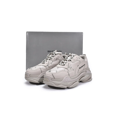 LJR Balenciaga Triple S Letter Beige,524039 W2FA1 9710 02