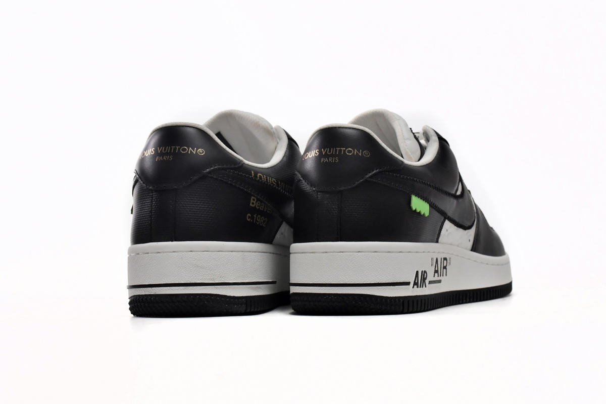 LJR Louis Vuitton x Nike Air Force 1 Black White