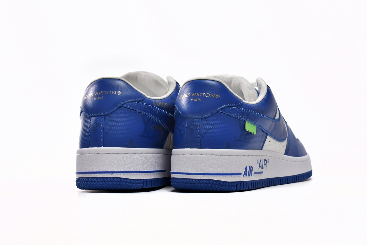 LJR Louis Vuitton Nike Air Force 1 Low By Virgil Abloh White Royal