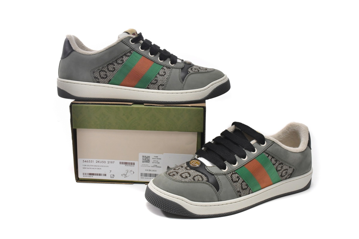 LJR Gucci Screener Gray Cloth Black Tail,546551 2KU50 2197