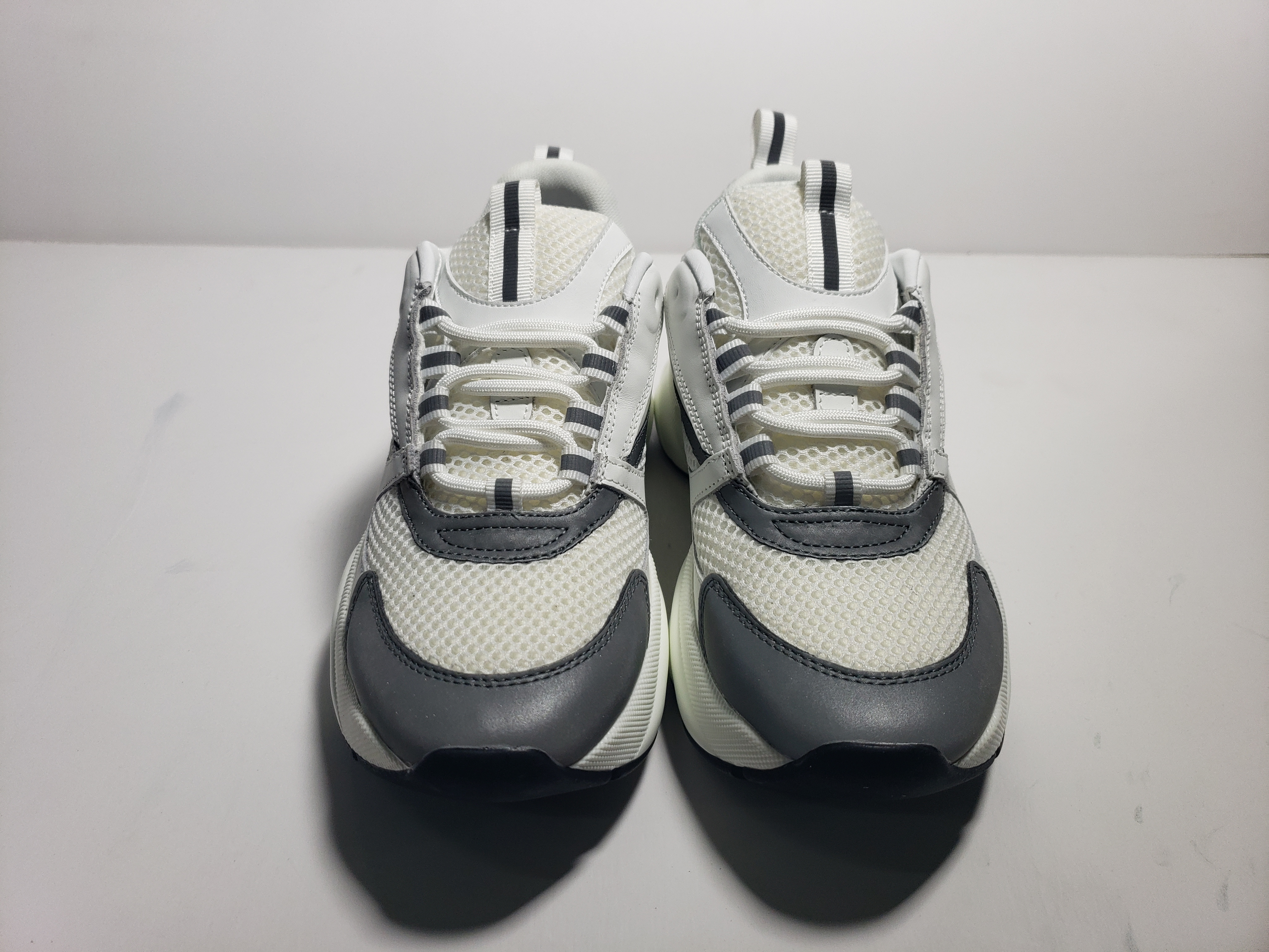 LJR Dior B22 Sneaker White Technical Mesh With White And Silver-tone Leather