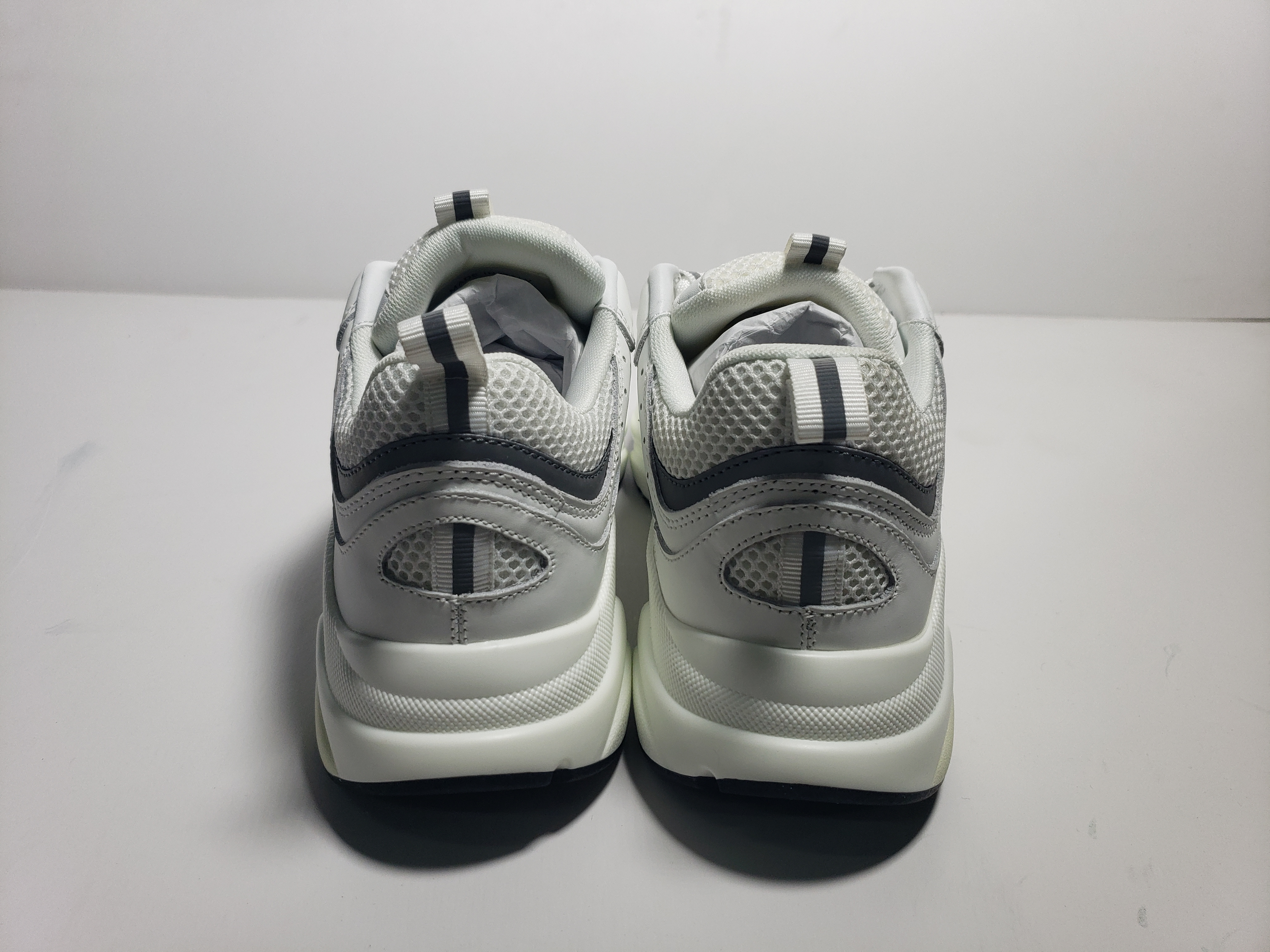 LJR Dior B22 Sneaker White Technical Mesh With White And Silver-tone Leather