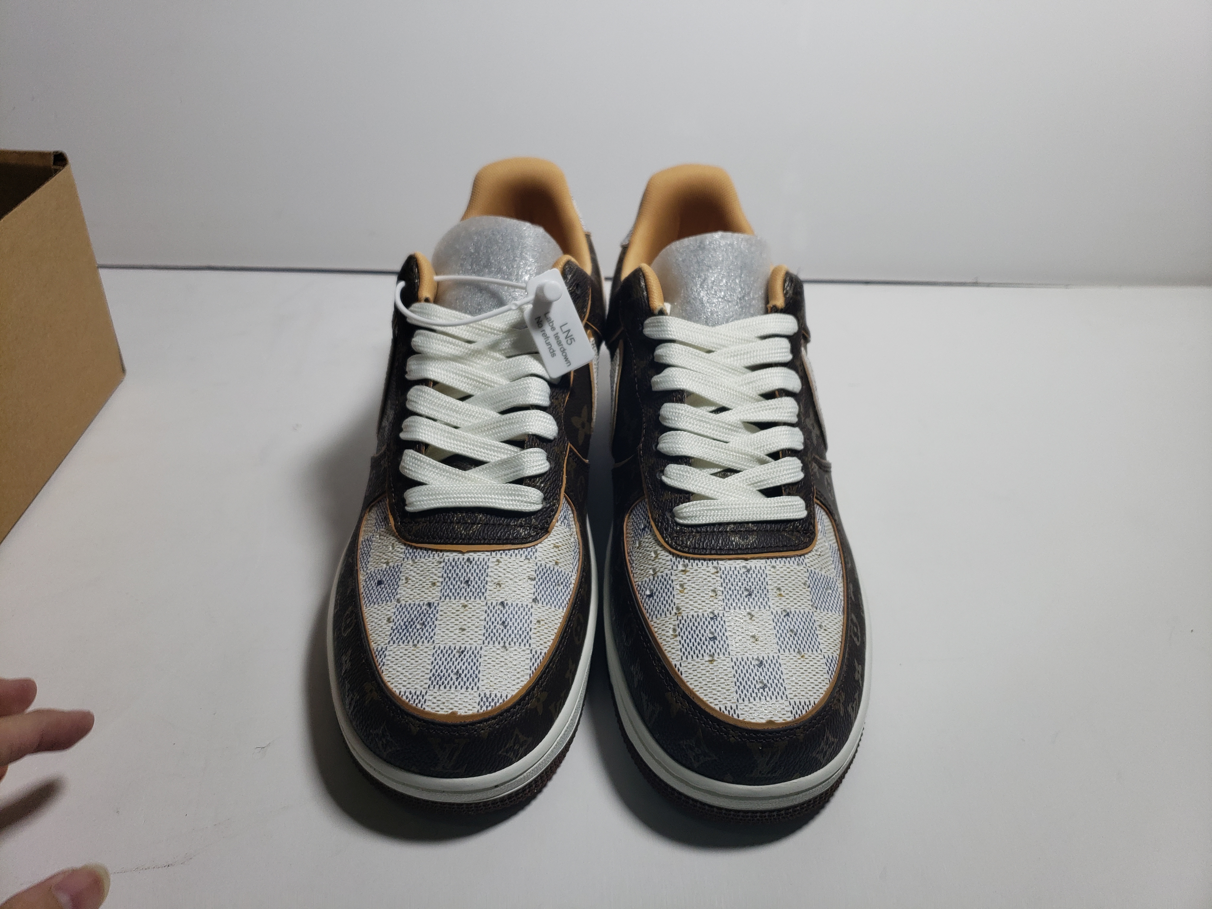 LJR Air Force 1 Low Louis Vuitton Monogram Brown Damier Azur