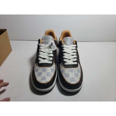 LJR Air Force 1 Low Louis Vuitton Monogram Brown Damier Azur 02