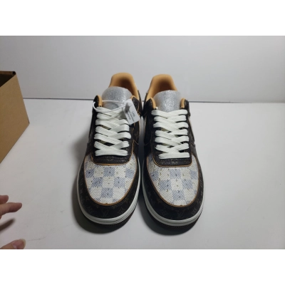 LJR Air Force 1 Low Louis Vuitton Monogram Brown Damier Azur 02