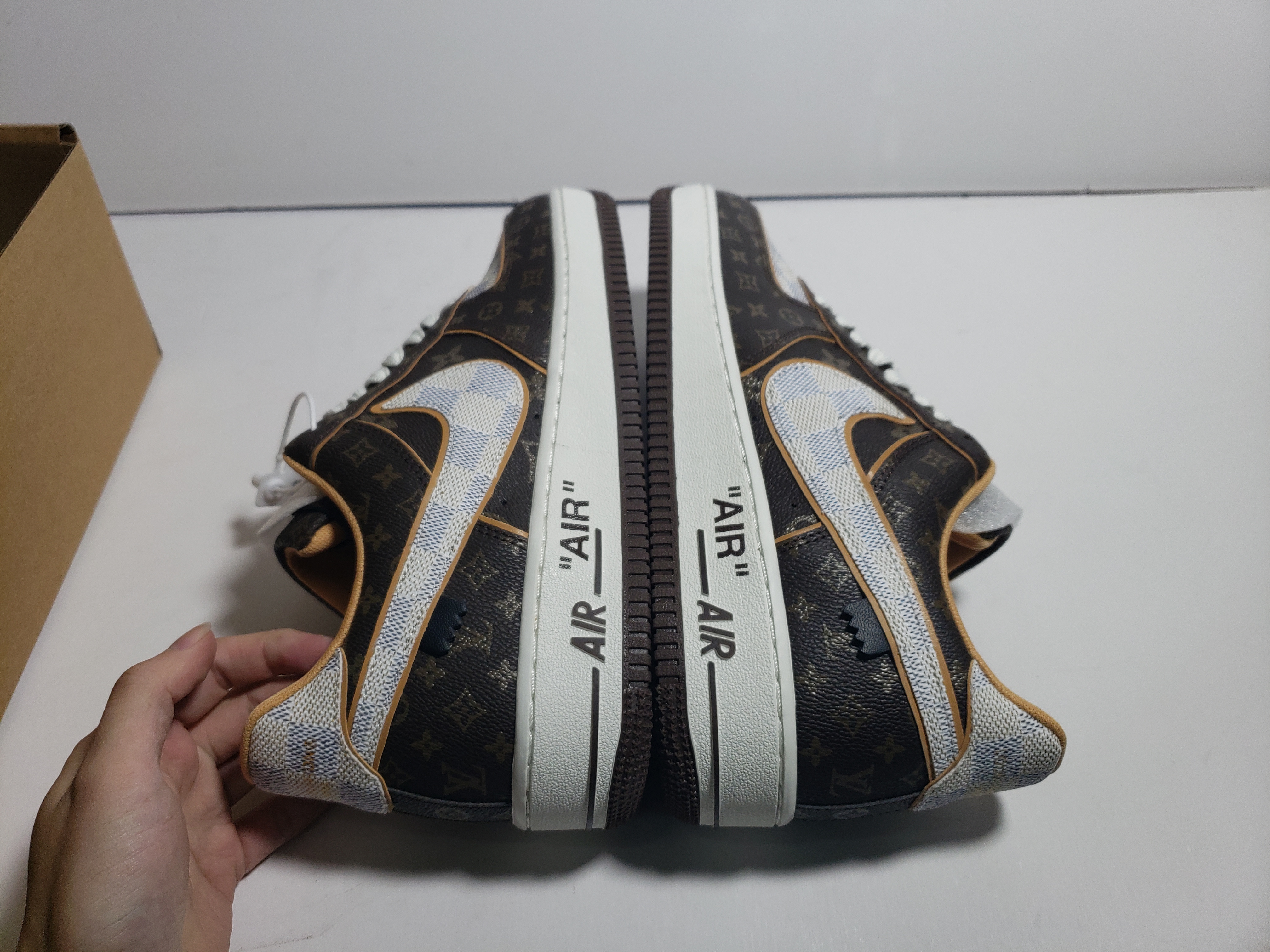 LJR Air Force 1 Low Louis Vuitton Monogram Brown Damier Azur