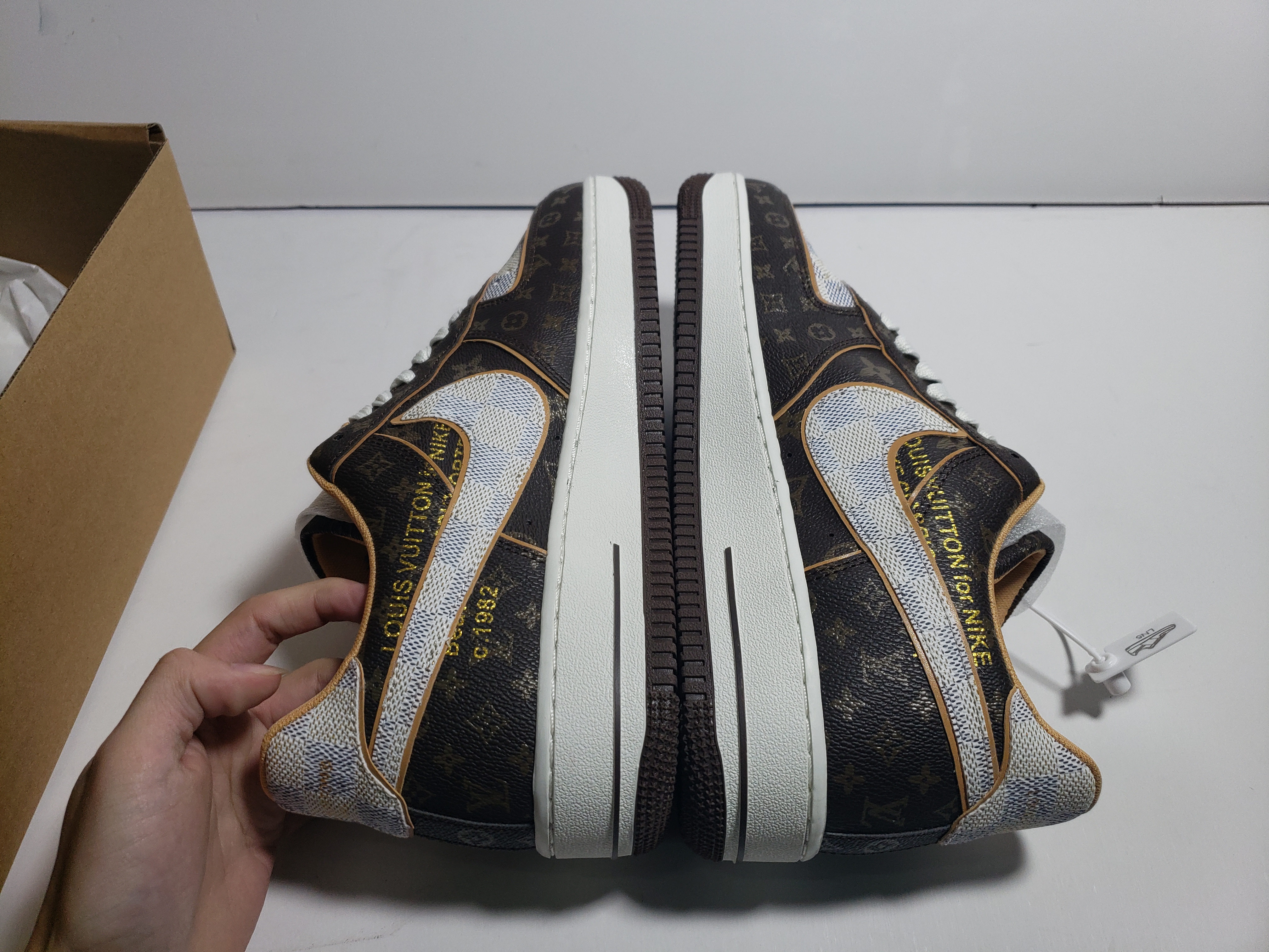 LJR Air Force 1 Low Louis Vuitton Monogram Brown Damier Azur