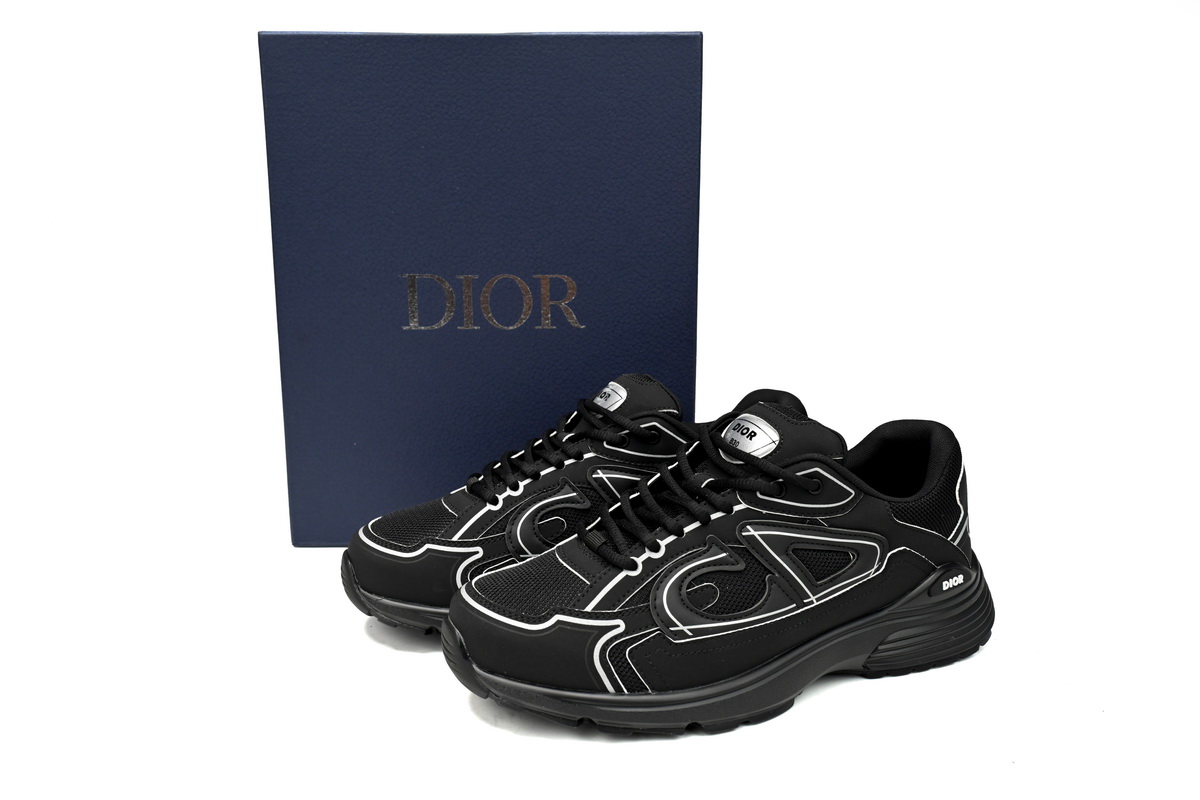 LJR Dior Light Grey B30 Sneakers Black,3SN279ZND-H900