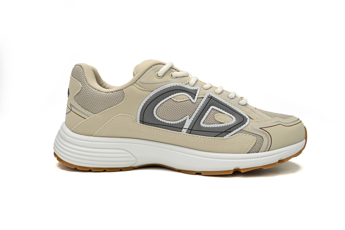 LJR Dior Light Grey B30 Sneakers Cream,3SN279ZND-H161