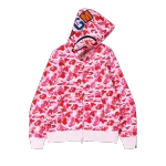 BAPE ABC Camo Shark Full Zip Hoodie Pink