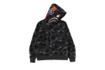 BAPE Color Camo Shark Full Zip Hoodie Black