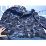 Perfectkicks BAPE Color Camo Shark Full Zip Hoodie Navy