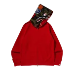 BAPE Crazy Face Full Zip Hoodie Red