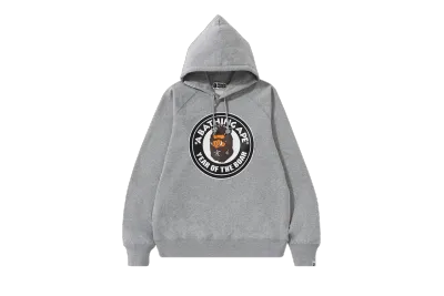 BAPE Year Of The Boar Pullover Hoodie Grey 01