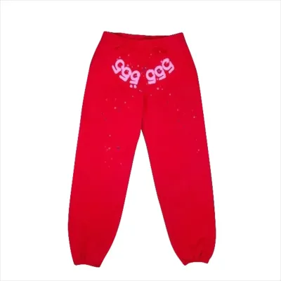 SP5DER Worldwide Red 555 Joggers 02