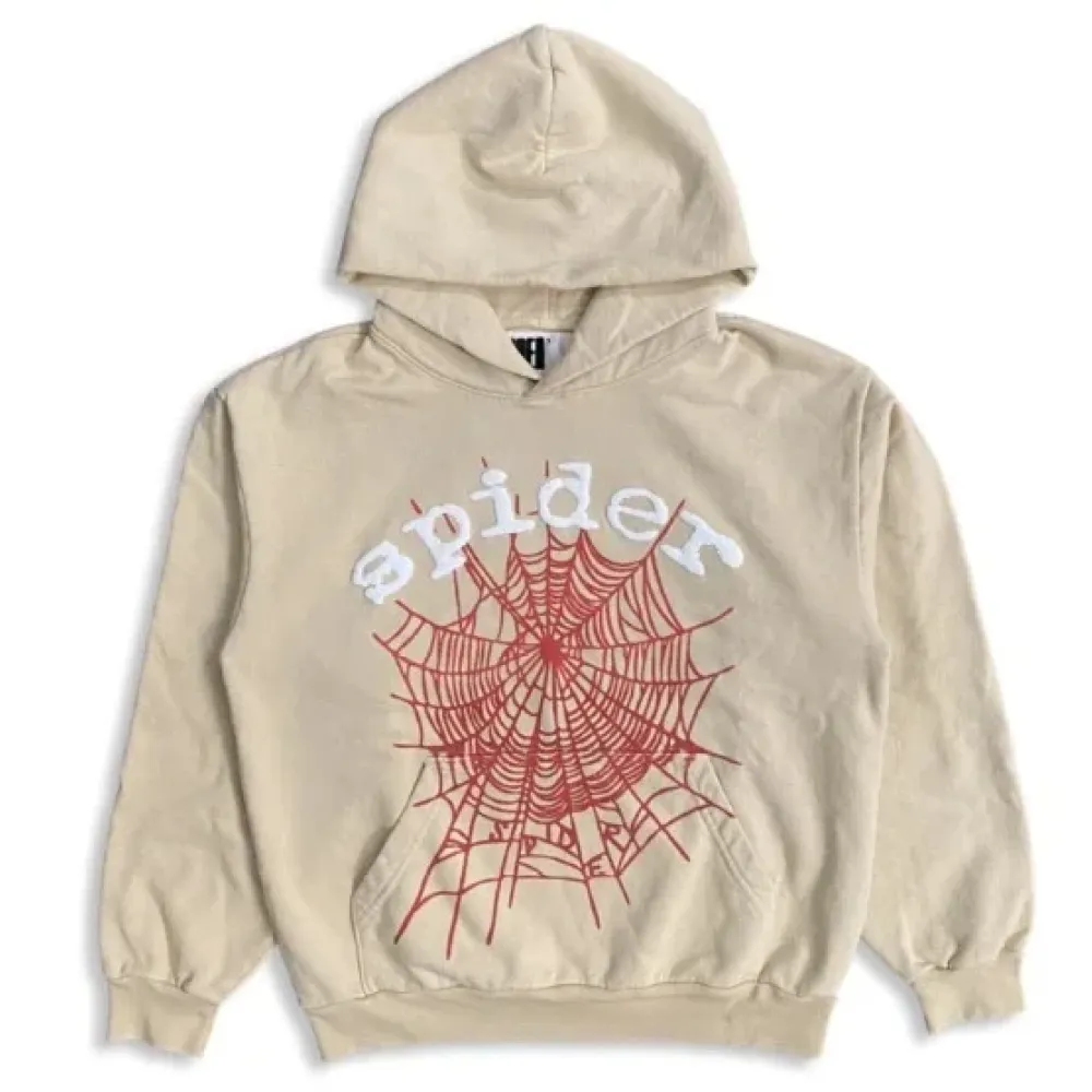 SP5DER Worldwide Websuit Beige Hoodie