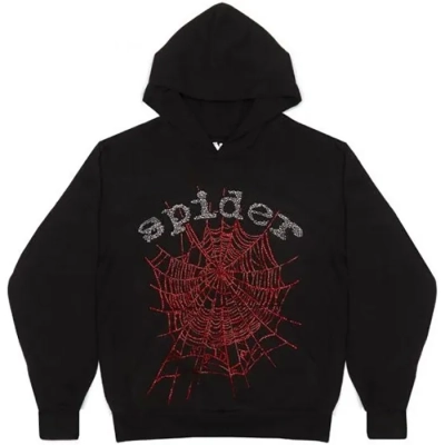 SP5DER OG Rhinestone Logo Hoodie 01