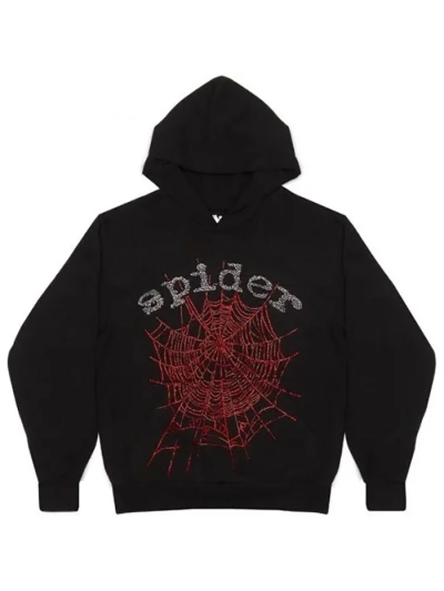 SP5DER OG Rhinestone Logo Hoodie 01