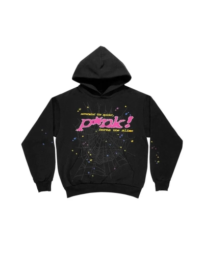 SP5DER Young Thug Black Punk Hoodie 01