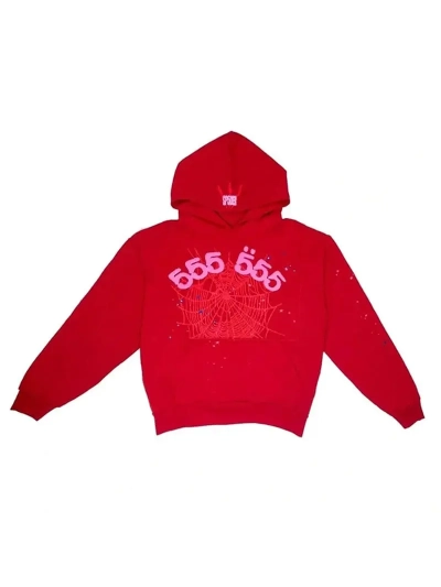 SP5DER Worldwide Red 555 Hoodie 01