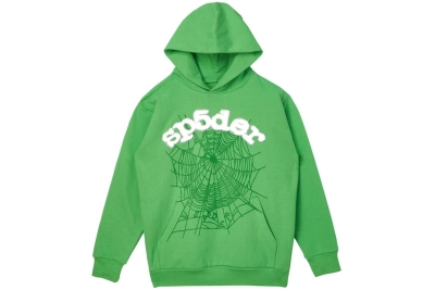 SP5DER Web Hoodie Slime Green 01