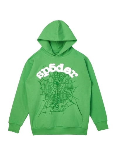 SP5DER Web Hoodie Slime Green 01