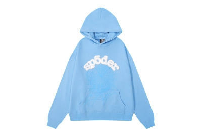 SP5DER Web Hoodie Slime Blue,8208 01