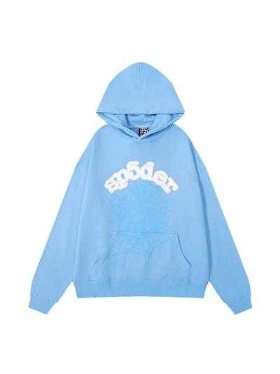 SP5DER Web Hoodie Slime Blue,8208 01