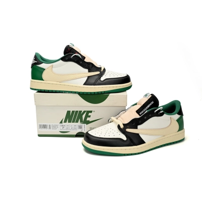 LJR Air Jordan 1 Travis Scott x Low Black Green Barb,DM7866-128 02