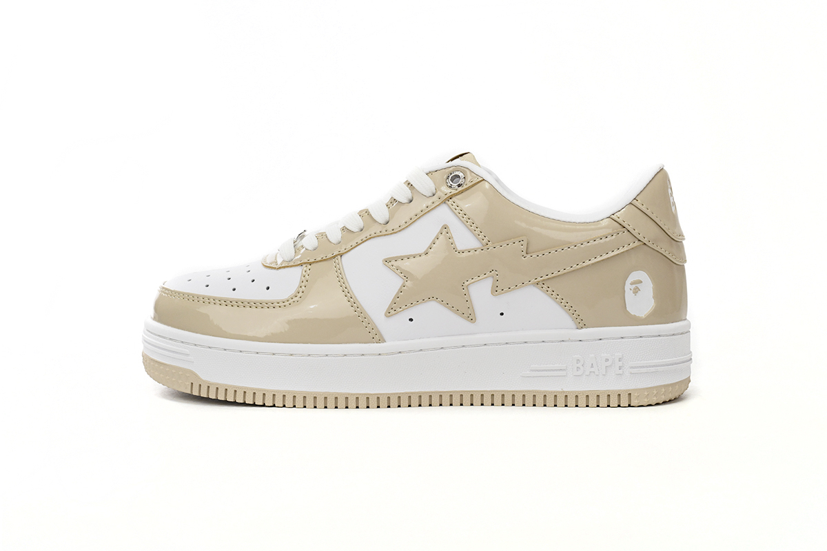 Special Sale A Bathing Ape Bape Sta Low White Brown Mirror Surface,1170 191 022