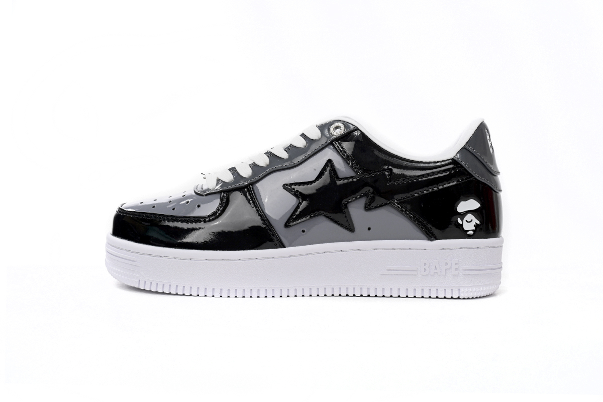 Special Sale A Bathing Ape Bape Sta Low Black Grey Baolan,1H20 191 046