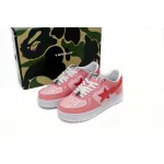 Special Sale A Bathing Ape Bape Sta Low Pink Paint Leather,1H2-019-1046
