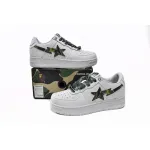 Special Sale A Bathing Ape Bape Sta Low White Green Camouflage 1H20-191-045