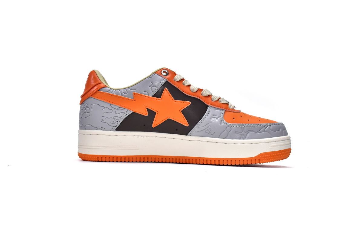 Special Sale A Bathing Ape Bape Sta Low Grey Orange 1H70-291-002