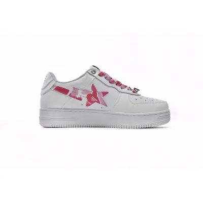 Special Sale A Bathing Ape Bape Sta Low White Red Camouflage 1H20-191-045 01