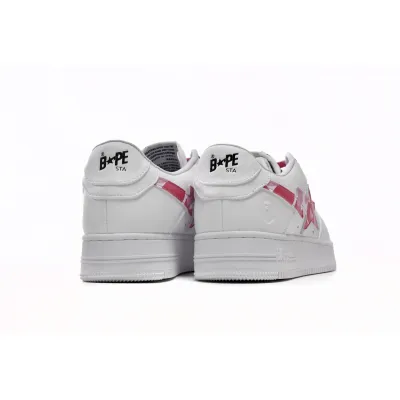 Special Sale A Bathing Ape Bape Sta Low White Red Camouflage 1H20-191-045 02