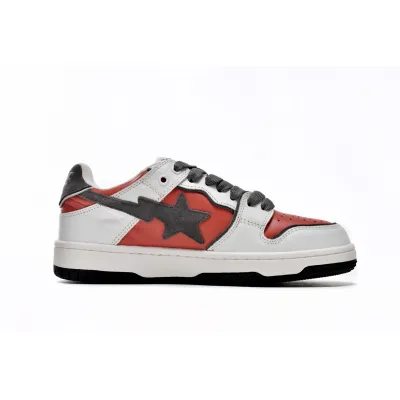 LJR A Bathing Ape Bape Sta Low white red 1G70-109-0020 01