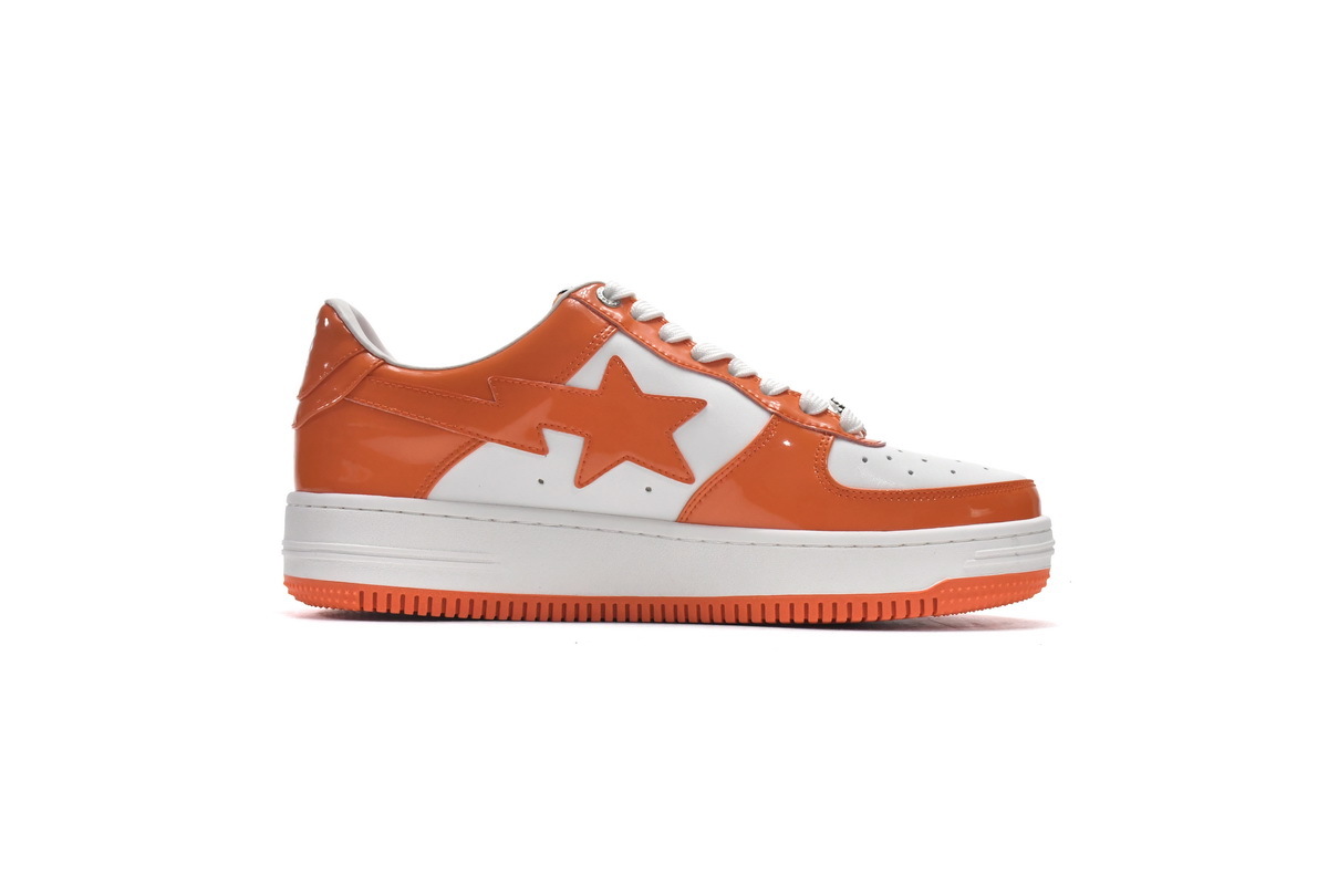 LJR A Bathing Ape Bape Sta Low White Orange,1G70-109-0017