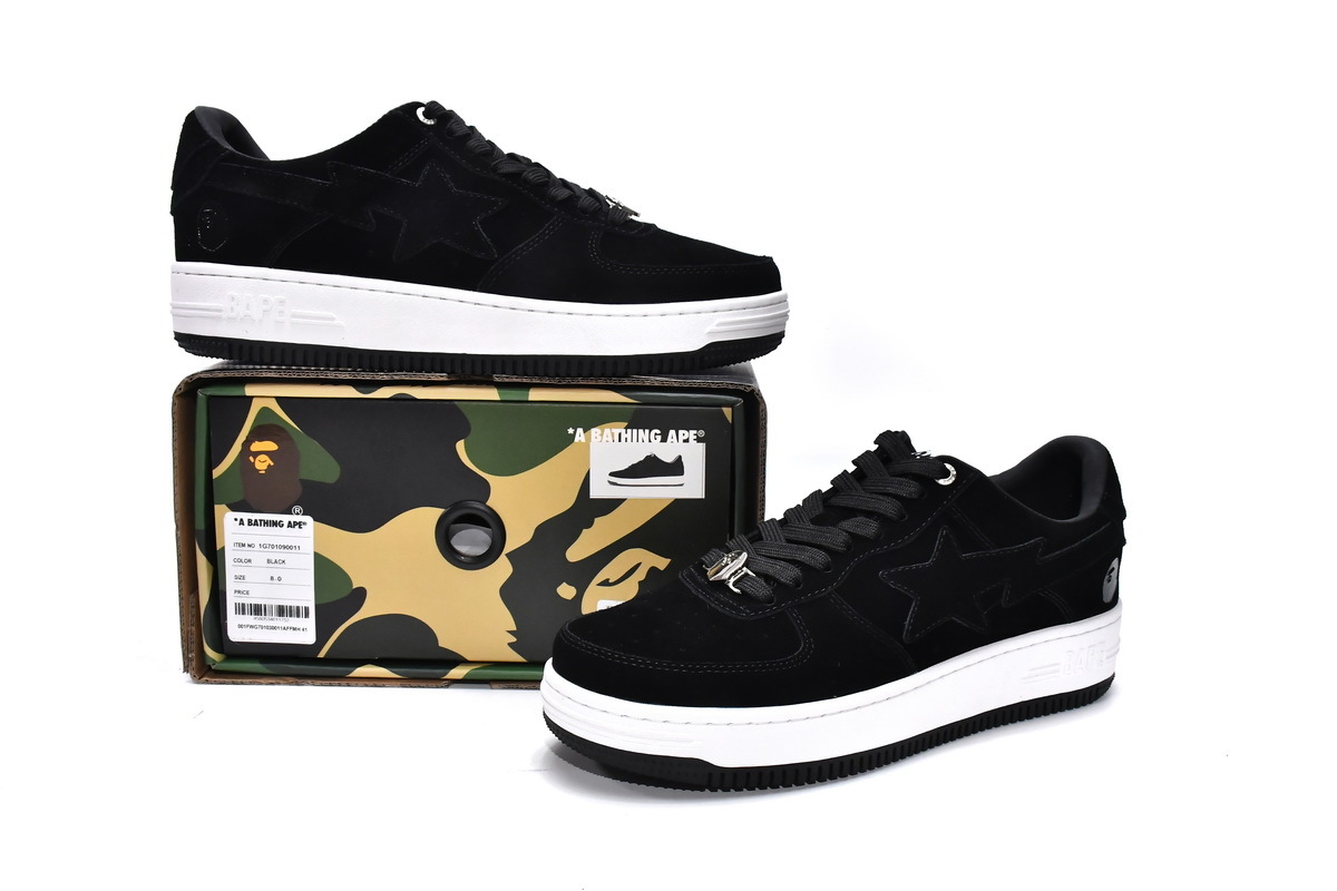 LJR A Bathing Ape Bape Sta Low Morandi Black,1G70-109-0011