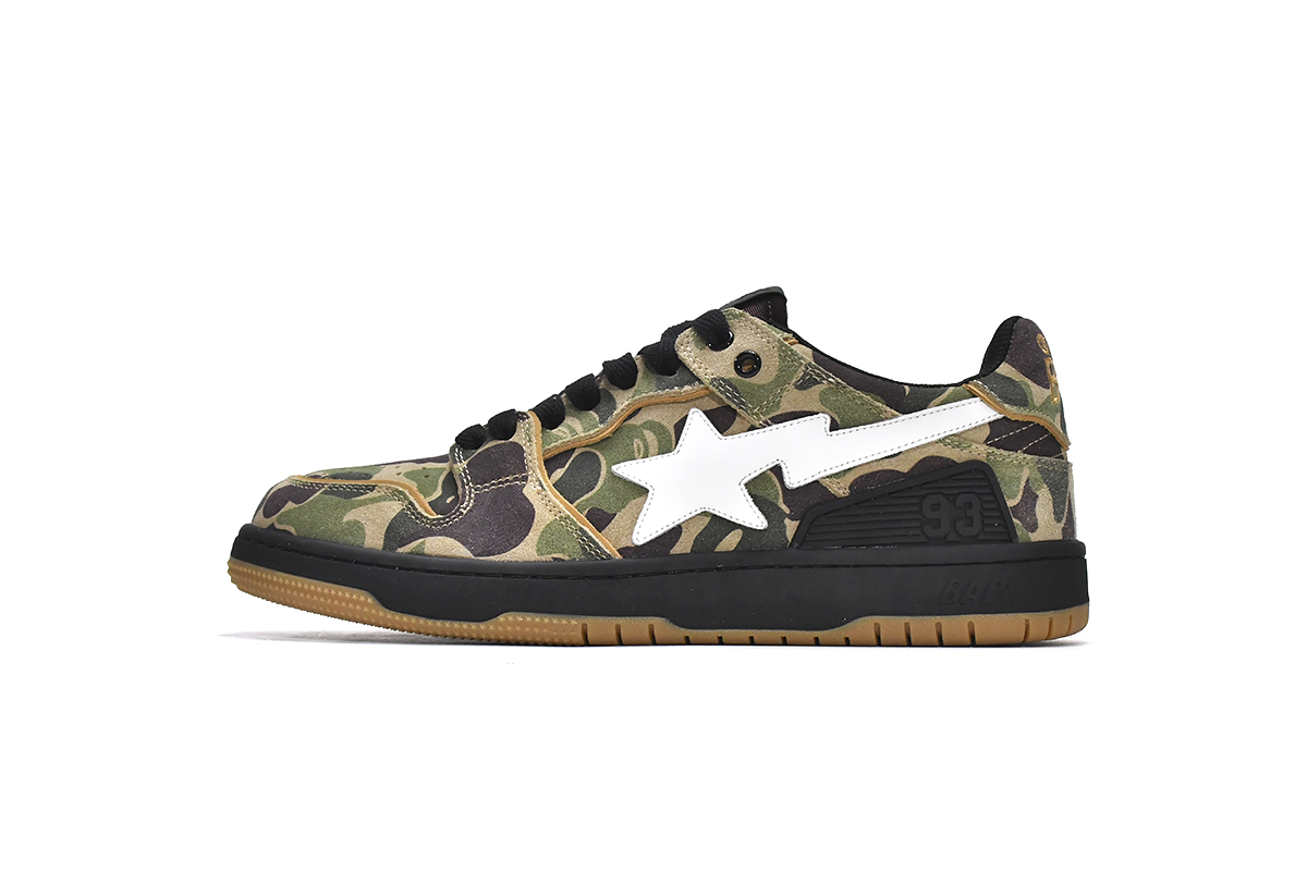 LJR A Bathing Ape Bape Sk8 Sta Low Green Camouflage,11G70-109-0017