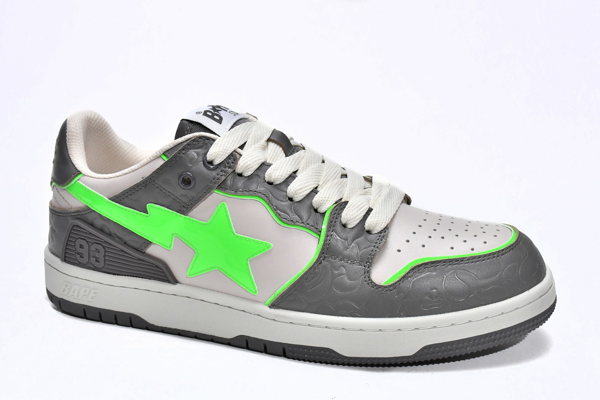 LJR A Bathing Ape Bape Sk8 Sta Low Grey Green,1G70-109-0021