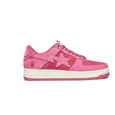 LJR A Bathing Ape Bape Sta Pink Suede,1H70-191-004 01