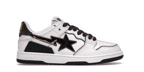 LJR A Bathing Ape Bape SK8 Sta White Silver