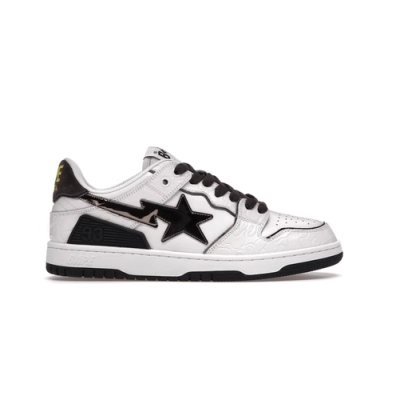 LJR A Bathing Ape Bape SK8 Sta White Silver 01