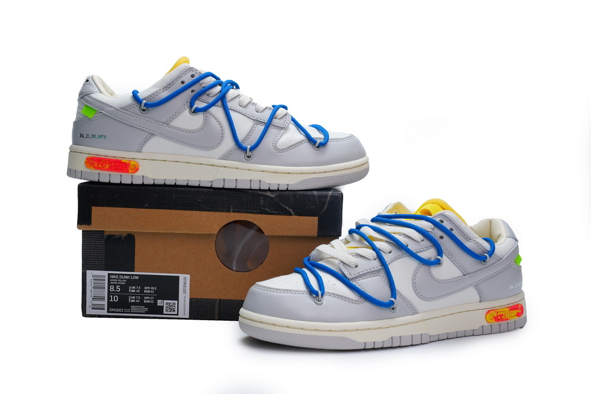 LJR Dunk Low Off-White Lot 10, DM1602-112