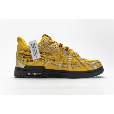 LJR Air Rubber Dunk Off-White University Gold 01