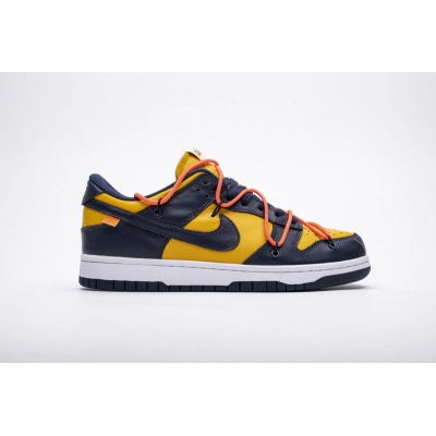 LJR Dunk Low Off-White University Gold Midnight Navy 01