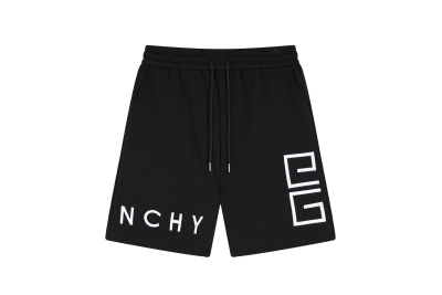 Givenchy-classic letter embroidered quarter Short Pants 01