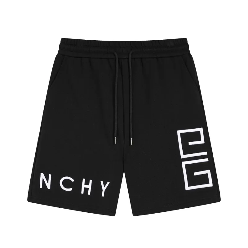 Givenchy-classic letter embroidered quarter shorts pants